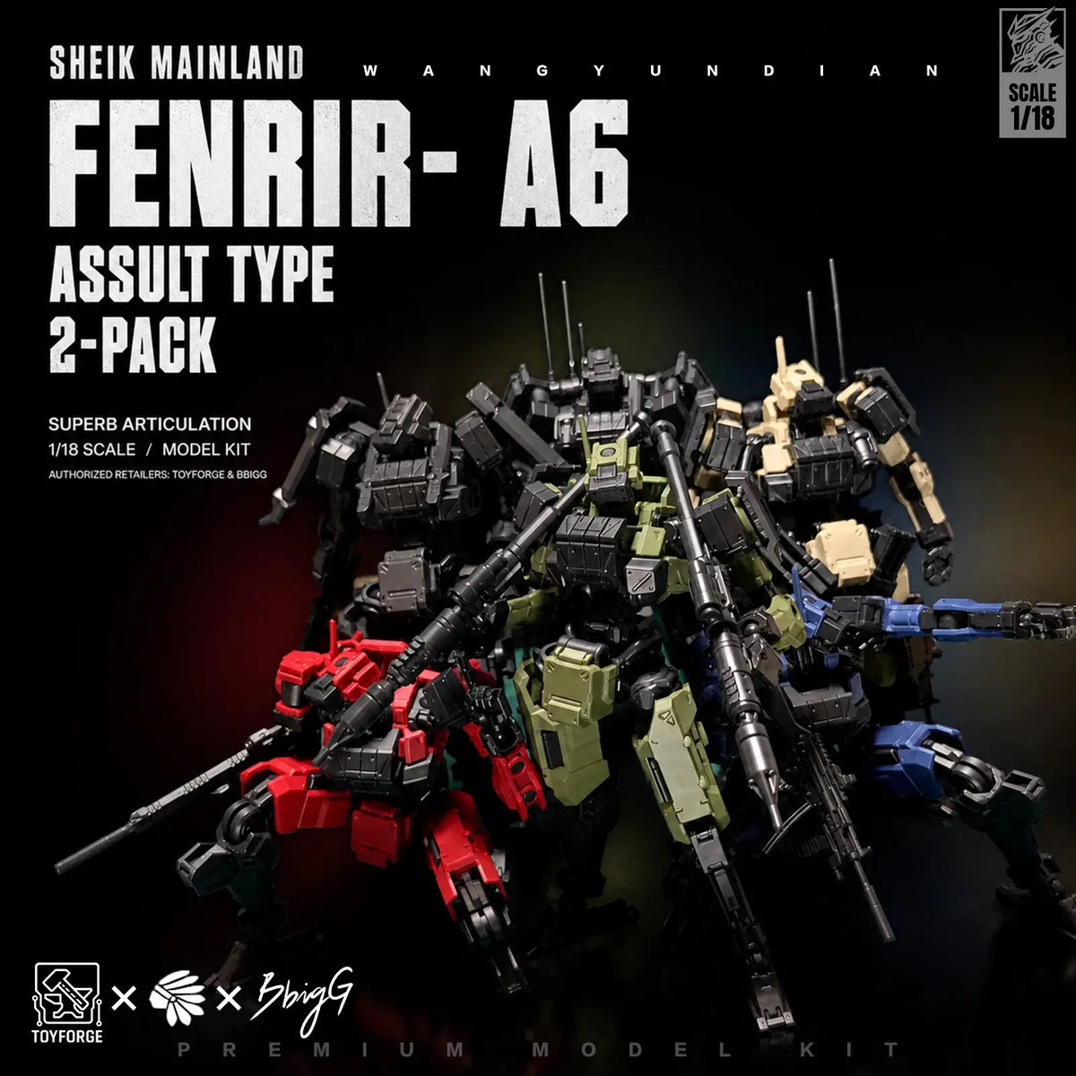 Officially‑Licensed 1/18 Scale Mecha Assembly Model Kit, Highly Movable Sci‑Fi Robot with Modular Armor, 2‑Pack DIY Collectible Toy