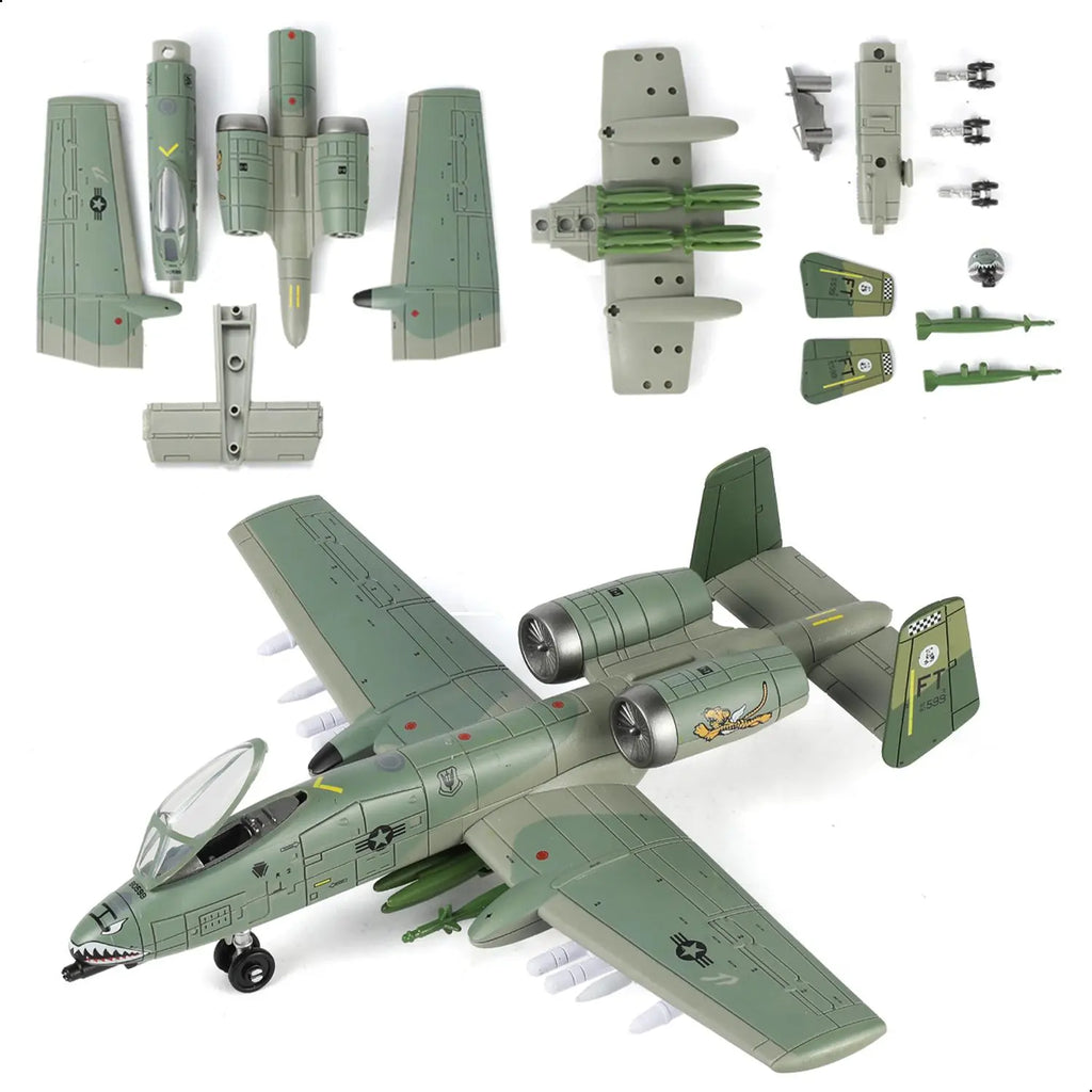 1/72 Scale USAF A-10 Thunderbolt II Warthog Military Plastic Assembly Model Kit - 43-Piece, Highly Detailed, Accurate Paint Scheme, Panel Line Realism, Collector-Grade Look, Battlefield Legend Aviation Building Toy Gift for Kids