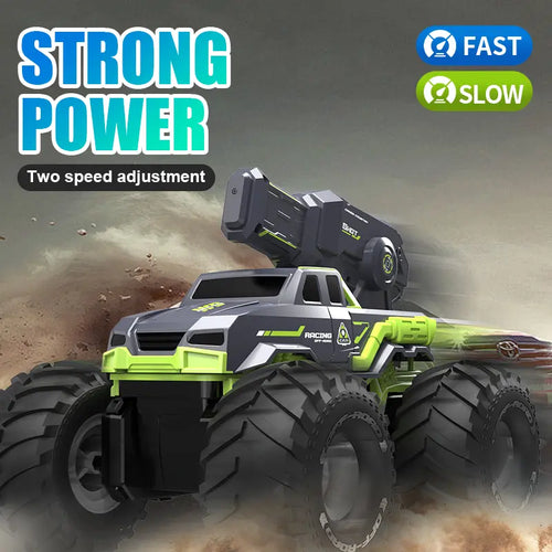 Unisex RC 4WD Amphibious Water Cannon Truck for Hobbyists, Remote Control Beach Toy, Built-In Batteries, 10M Range, Dual Control, Massive Off-Road Tires, Durable Design, Powerful Water Cannon, Rc Cars