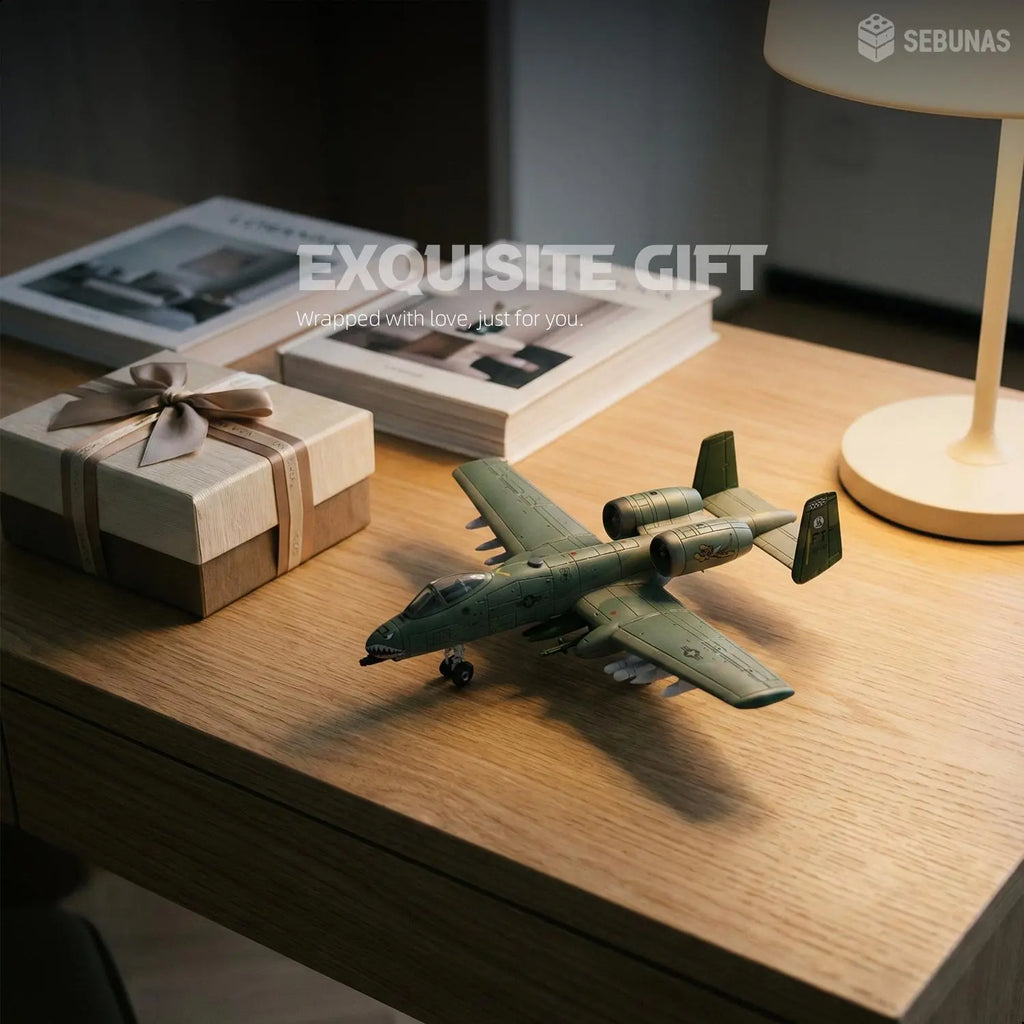 1/72 Scale USAF A-10 Thunderbolt II Warthog Military Plastic Assembly Model Kit - 43-Piece, Highly Detailed, Accurate Paint Scheme, Panel Line Realism, Collector-Grade Look, Battlefield Legend Aviation Building Toy Gift for Kids